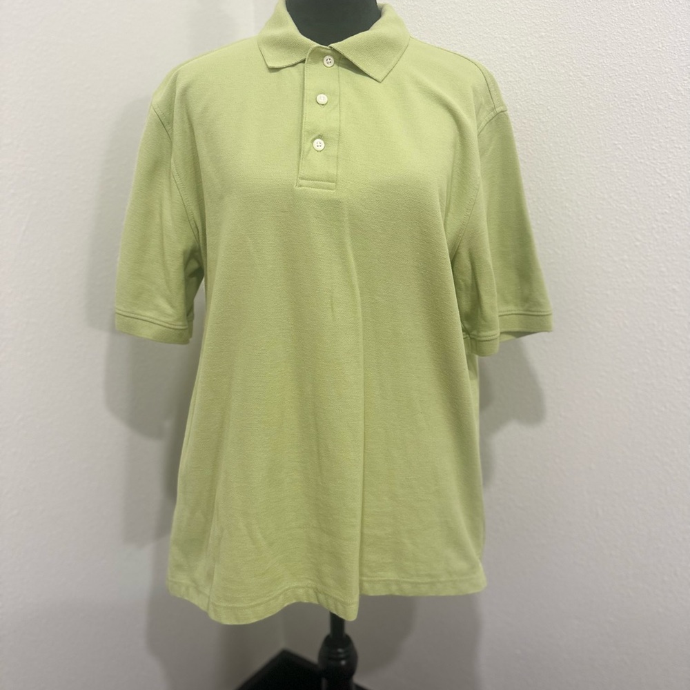 Croft & Barrow Signature Polo, Olive color, mens Medium, cotton short sleeved